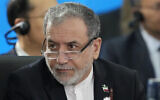 Iran's Foreign Minister Abbas Araghchi attends the 17th annual BRICS summit in Rio de Janeiro, Brazil, on July 7, 2025. (AP/Eraldo Peres)