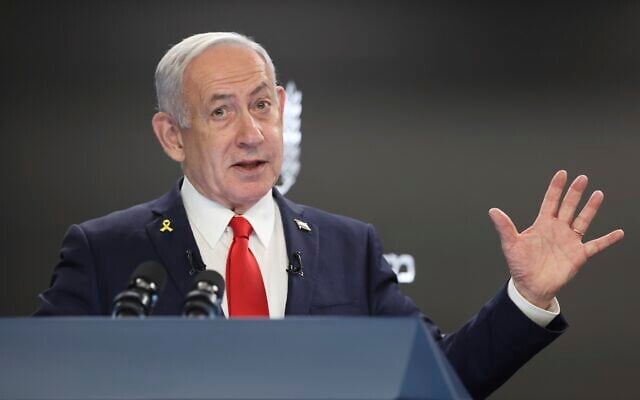 Prime Minister Benjamin Netanyahu speaks during a press conference at the Prime Minister's Office in Jerusalem, August 10, 2025. (Abir Sultan/ Pool Photo via AP) Prime Minister Benjamin Netanyahu speaks during a press conference at the Prime Minister's Office in Jerusalem, August 10, 2025. (Abir Sultan/ Pool Photo via AP)