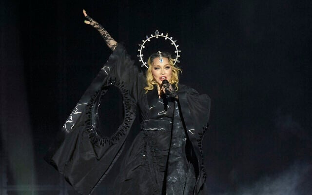 Madonna performs in the final show of her The Celebration Tour, on Copacabana Beach in Rio de Janeiro, Brazil on Saturday, May 4, 2024. (AP Photo/Silvia Izquierdo, File)