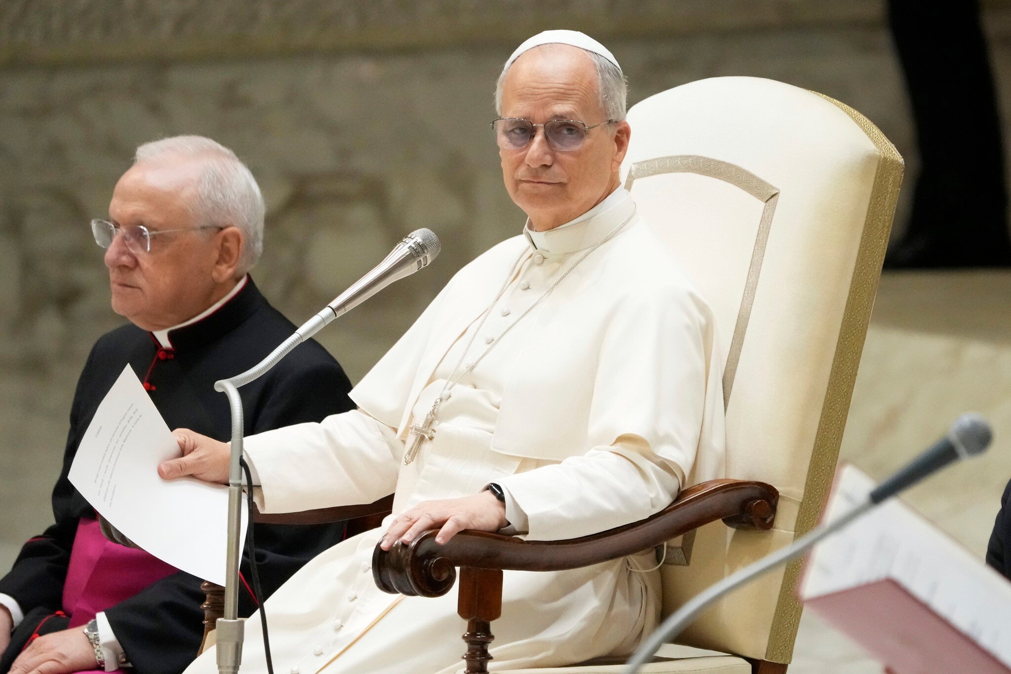 NextImg:Pope calls for end to ‘collective punishment,’ forced displacement of Gazans
