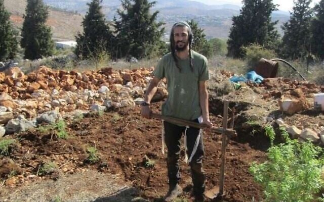 David Hasdai, a resident of the illegal West Bank settlement outpost of Givat Ronen. (Naomi Hasdai)