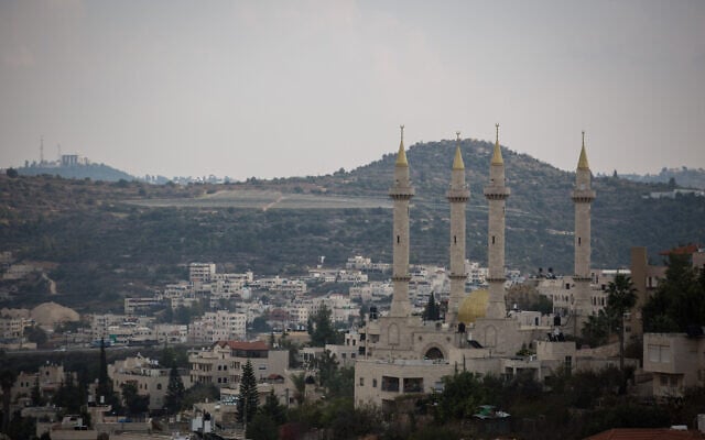 Illustrative: The famous Al-Uzair Mosque in the town of Abu Ghosh, near Jerusalem, November 11, 2018. (Hadas Parush/Flash90) Illustrative: The famous Al-Uzair Mosque in the town of Abu Ghosh, near Jerusalem, November 11, 2018. (Hadas Parush/Flash90)