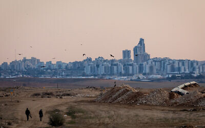 View of Beersheba on January 22, 2022. (Yonatan Sindel/Flash90)