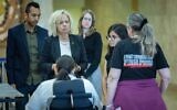 Israeli Attorney General Gali Baharav-Miara attends a Constitution, Law and Justice Committee meeting in the Knesset in Jerusalem on April 27, 2025. (Yonatan Sindel/Flash90)
