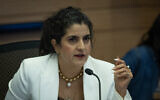 Knesset Legal Adviser Sagit Afik speaks during a Knesset House Committee meeting at the Knesset in Jerusalem, June 24, 2025. (Oren Ben Hakoon/Flash90)