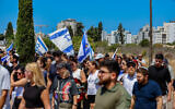 Family and friends attend the funeral of reservist soldier Roi Wasserstein, who took his own life after 300 days of reserve duty, at the cemetery in Netanya, August 1, 2025. (Tal Gal/Flash90)