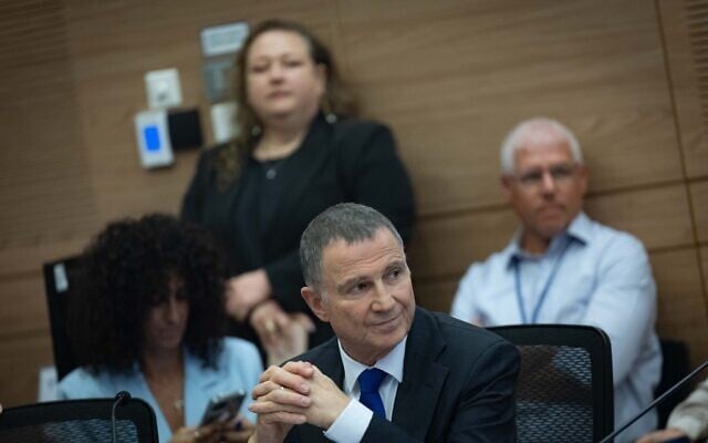 MK Yuli Edelstein attends a Knesset House Committee meeting meeting in Jerusalem, on August 4, 2025. (Yonatan Sindel/Flash90) MK Yuli Edelstein attends a Knesset House Committee meeting meeting in Jerusalem, on August 4, 2025. (Yonatan Sindel/Flash90)