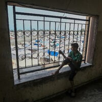 A general view shows tents of displaced Palestinians in the al-Mawasi area, in the southern Gaza Strip, August 11, 2025. (Abed Rahim Khatib/Flash90)