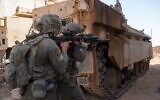 IDF troops operate in the Gaza Strip in an image released by the military on August 11, 2025. (IDF)