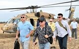 US special envoy Steve Witkoff (2nd left) and US Ambassador to Israel Mike Huckabee (3rd left) tour a Gaza Humanitarian Foundation distribution site on August 1, 2025. (Mike Huckabee/X)