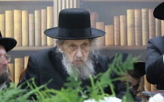 Rabbi Dov Lando in Bnei Brak, August 21, 2025. (Sam Sokol/Times of Israel)