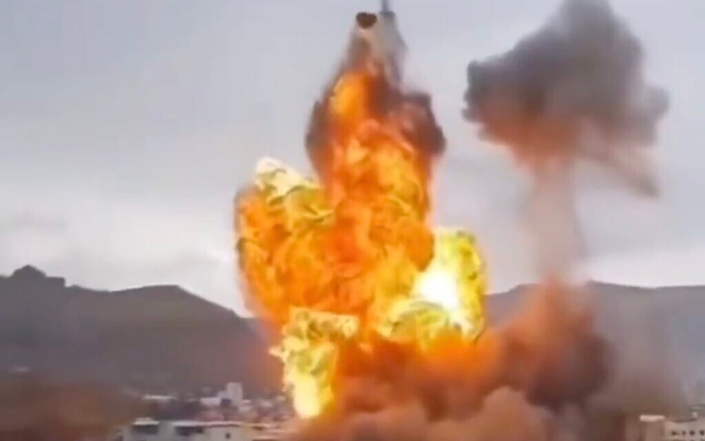 Israeli strikes in Yemen said to target gathering of Houthi leaders near Sanaa