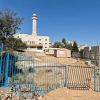 Two mobile structures established on a plot of land in the Tel Rumeida neighborhood of Hebron. (Courtesy, Peace Now)