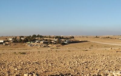 A Bedouin village in the area of Sadeh Barir. (Gil Sofer)