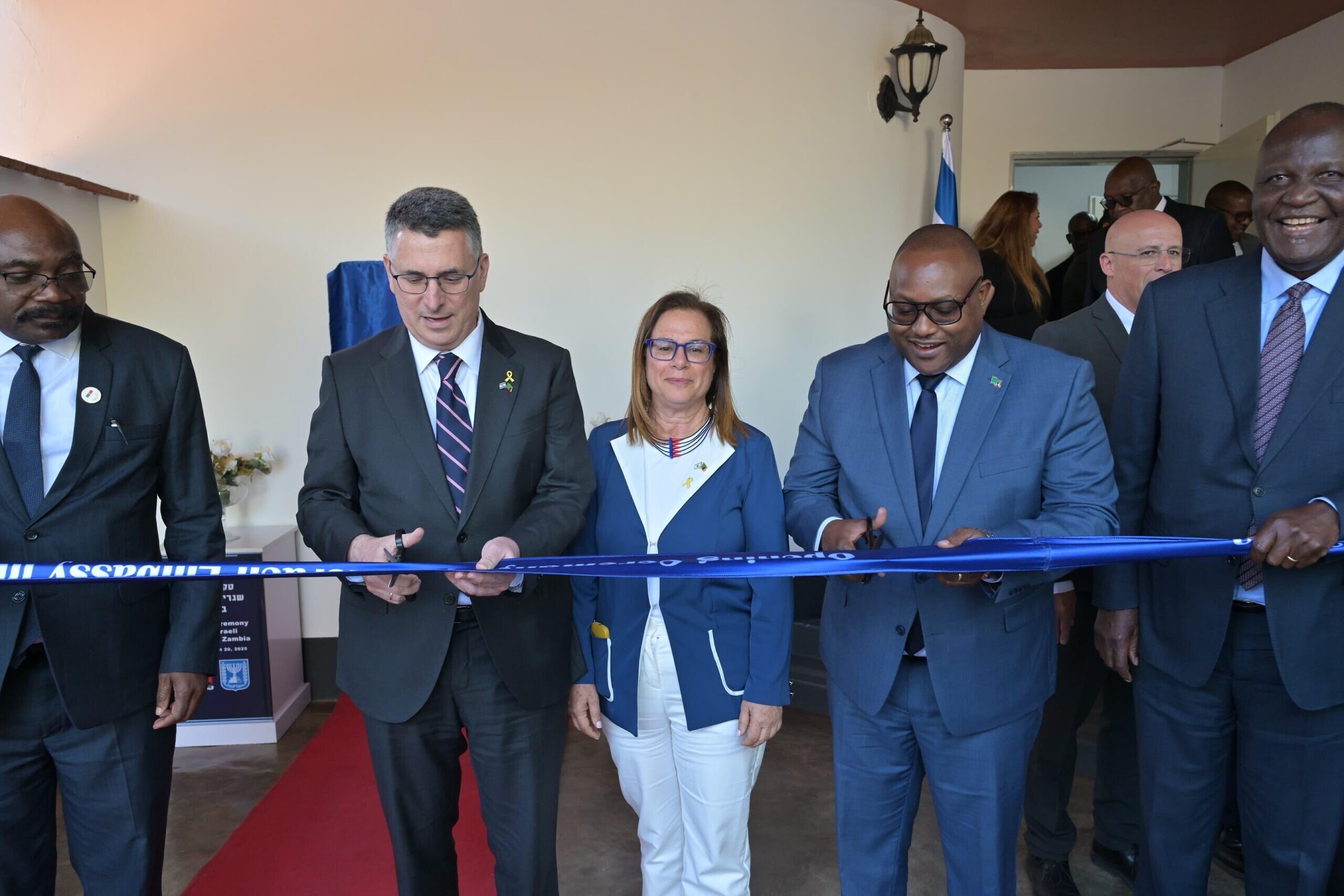 NextImg:Marking ‘new chapter’ in ties, Sa’ar inaugurates Israeli embassy in Zambia