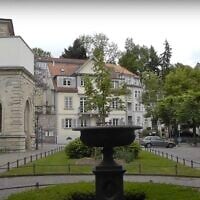 Screen capture from video of Willy-Brandt-Platz in the German town of Baden-Baden, seen in 2013. (YouTube: Used in accordance with Clause 27a of the Copyright Law)