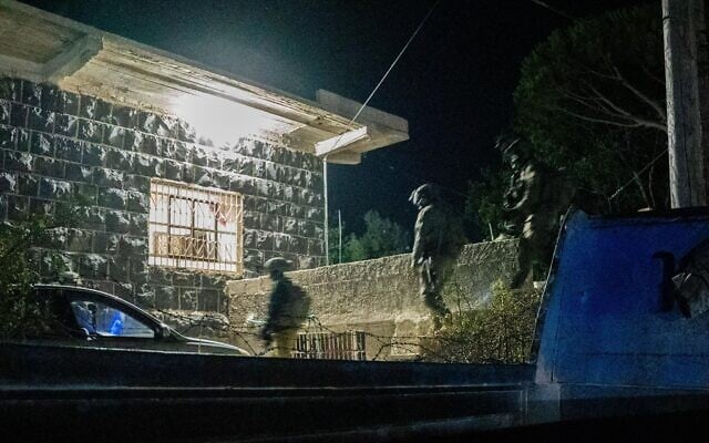 Troops of the 226th Reserve Paratroopers Brigade operate in the town of Hader, southern Syria, August 3, 2025. (Israel Defense Forces)