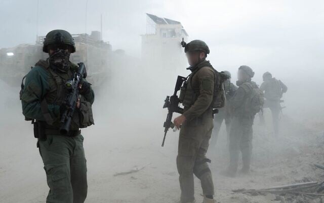 IDF troops operate in the Gaza Strip ahead of a planned Gaza City offensive, in a photo released for publication August 27, 2025. (Israel Defense Forces)