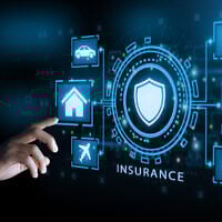 Illustration: Techology software solutions for insurance sector. (Khanchit Khirisutchalual/iStock).