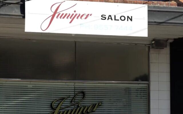 The Juniper Salon in Melbourne in an undated video on social media, captured on Ausgust 19, 2025 (Screenshot/X)