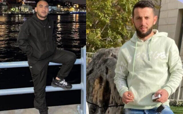Diaa Abu Sharif (left) and Saher Najib Ibrahim (right), victims of two separate shootings in Jaljulia and Rameh, respectively, that took place the evening of August 4, 2025. (Courtesy) Diaa Abu Sharif (left) and Saher Najib Ibrahim (right), victims of two separate shootings in Jaljulia and Rameh, respectively, that took place the evening of August 4, 2025. (Courtesy)