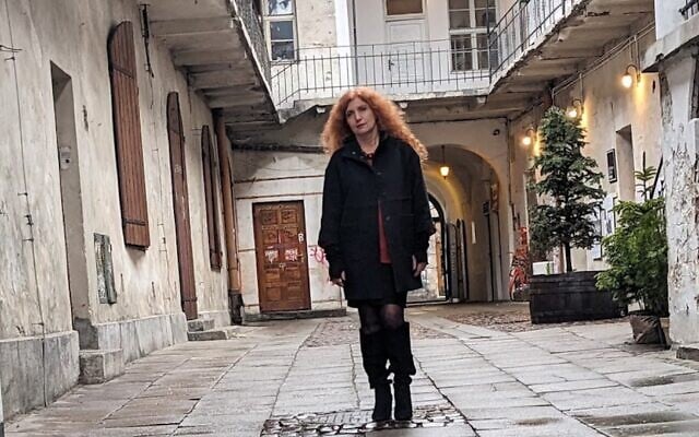 Rabbi Tanya Segal at 12 Jozefa Street in Krakow, Poland, as she is evicted from her apartment, July 31, 2025. (Courtesy of Marta Kalamar via JTA) Rabbi Tanya Segal at 12 Jozefa Street in Krakow, Poland, as she is evicted from her apartment, July 31, 2025. (Courtesy of Marta Kalamar via JTA)