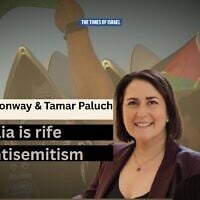 Tamar Paluch (left) and Deborah Conway, editor and contributor to 'Ruptured: Jewish Women in Australia Reflect on Life Post-October 7' (Courtesy)