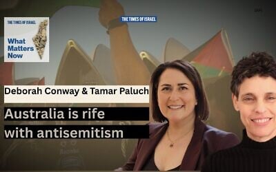 Tamar Paluch (left) and Deborah Conway, editor and contributor to 'Ruptured: Jewish Women in Australia Reflect on Life Post-October 7' (Courtesy)