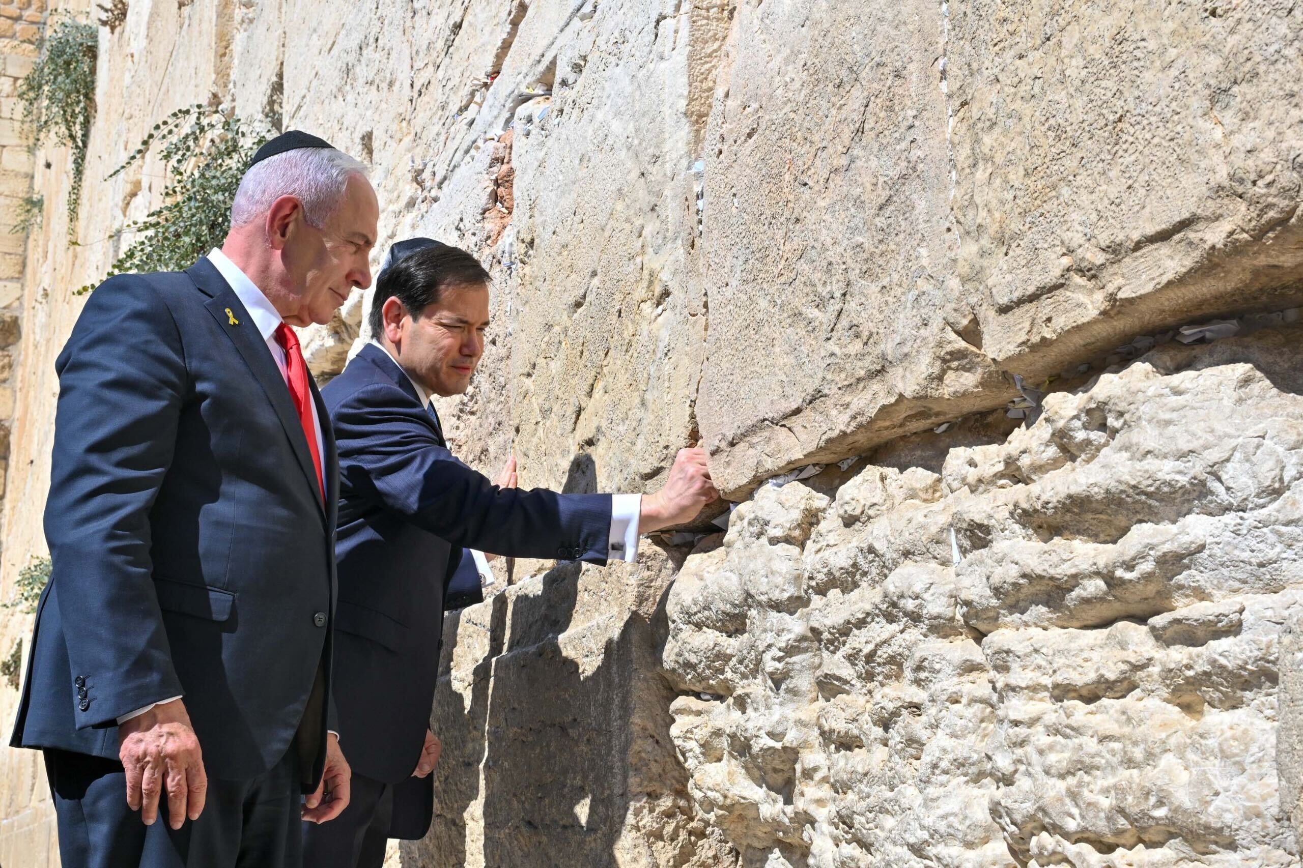 NextImg:Rubio opens Israel visit with Netanyahu at Western Wall amid Gaza ops, Qatar fallout