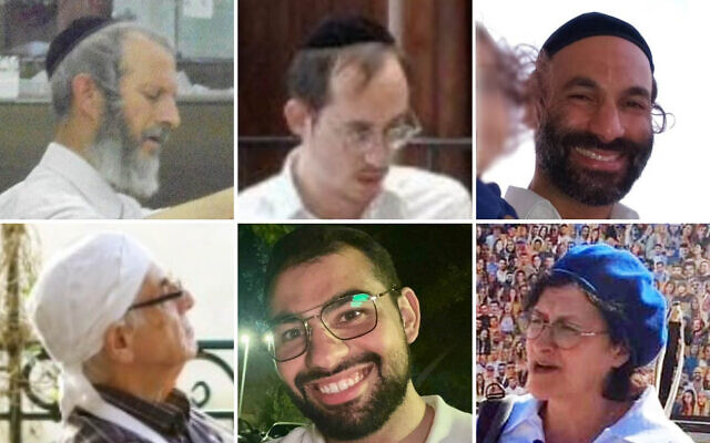 The victims of a deadly terror shooting in Jerusalem, on September 8, 2025; Top L-R: Levi Yitzhak Pash, Yisrael Matzner, 28; Rabbi Yosef David, 43; Bottom L-R: Rabbi Mordechai Steintzag, 79; Yaakov Pinto, 25; Sarah Mendelson, 60 (Courtesy) The victims of a deadly terror shooting in Jerusalem, on September 8, 2025; Top L-R: Levi Yitzhak Pash, Yisrael Matzner, 28; Rabbi Yosef David, 43; Bottom L-R: Rabbi Mordechai Steintzag, 79; Yaakov Pinto, 25; Sarah Mendelson, 60 (Courtesy)