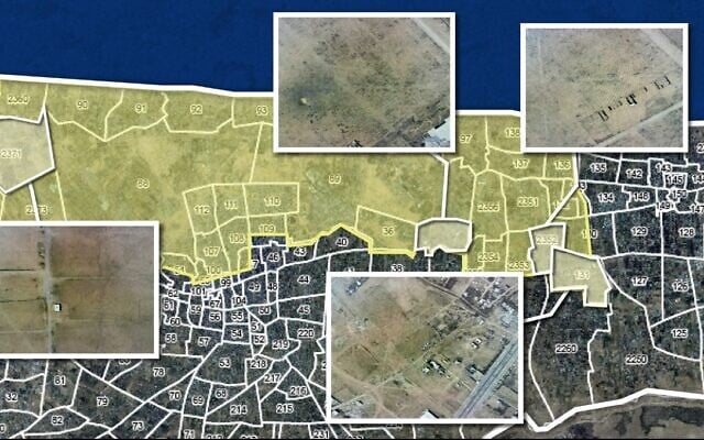 This graphic published by COGAT on September 10, 2025, shows open areas in the Israeli-designated humanitarian zone in southern Gaza. (COGAT) This graphic published by COGAT on September 10, 2025, shows open areas in the Israeli-designated humanitarian zone in southern Gaza. (COGAT)