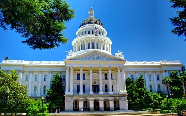 Illustrative: The California state capitol in Sacramento. (Wikimedia Commons via JTA) Illustrative: The California state capitol in Sacramento. (Wikimedia Commons via JTA)