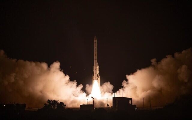 The launch of the Ofek 19 spy satellite from Palmachim air base, September 2, 2025. (Defense Ministry) The launch of the Ofek 19 spy satellite from Palmachim air base, September 2, 2025. (Defense Ministry)