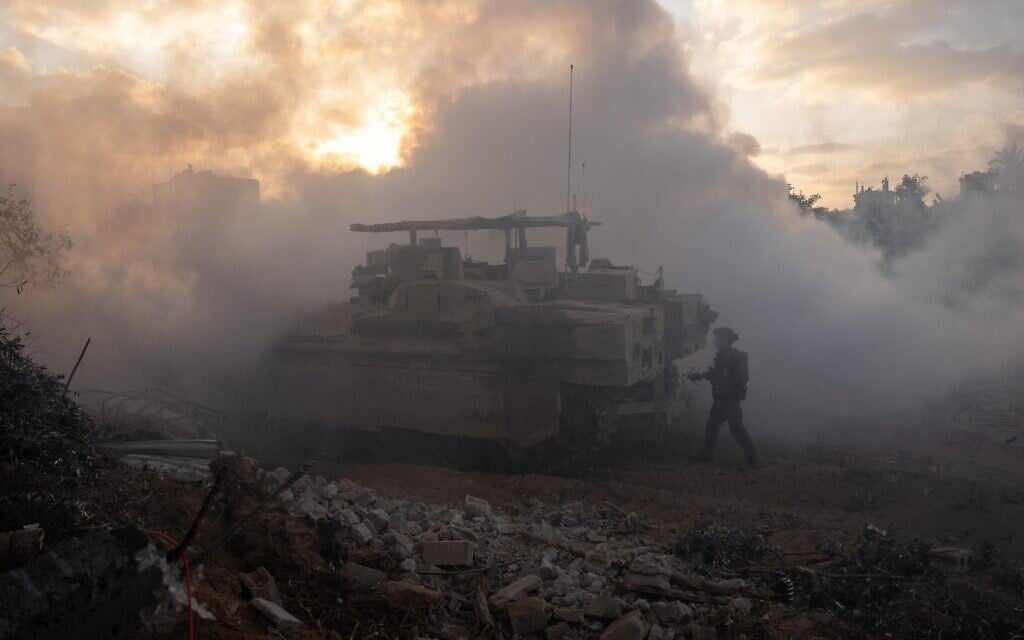 IDF soldiers operate in the Gaza Strip, in an image published on September 22, 2025. (Israel Defense Forces)