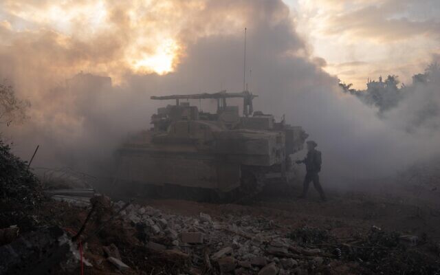 IDF soldiers operate in the Gaza Strip, in an image published on September 22, 2025. (Israel Defense Forces)