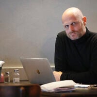 Screenwriter Hagai Levi poses for a picture during an interview with AFP on January 7, 2020 in Tel Aviv. (JACK GUEZ / AFP)