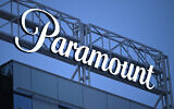 The Paramount logo is displayed at Columbia Square along Sunset Blvd in Hollywood, California, on March 9, 2023. (Patrick T. Fallon/AFP)