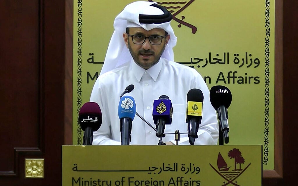 After US cools on phased Gaza deal, senior Qatari official laments ‘moving goalposts’