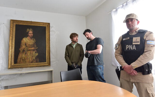 A painting identified by Dutch newspaper AD as believed to be "Portrait of a Lady" by Italian baroque portraitist Giuseppe Ghislandi (16551743), stolen by the Nazis from a Dutch Jewish art collector, is displayed at the Public Prosecutor's Office in Mar del Plata, Argentina, on September 3, 2025. (AFP) A painting identified by Dutch newspaper AD as believed to be "Portrait of a Lady" by Italian baroque portraitist Giuseppe Ghislandi (16551743), stolen by the Nazis from a Dutch Jewish art collector, is displayed at the Public Prosecutor's Office in Mar del Plata, Argentina, on September 3, 2025. (AFP)