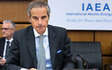 Rafael Grossi, Director General of the International Atomic Energy Agency (IAEA) attends the IAEA's Board of Governors meeting at the agency's headquarters in Vienna, Austria on September 8, 2025. (Joe Klamar / AFP)
