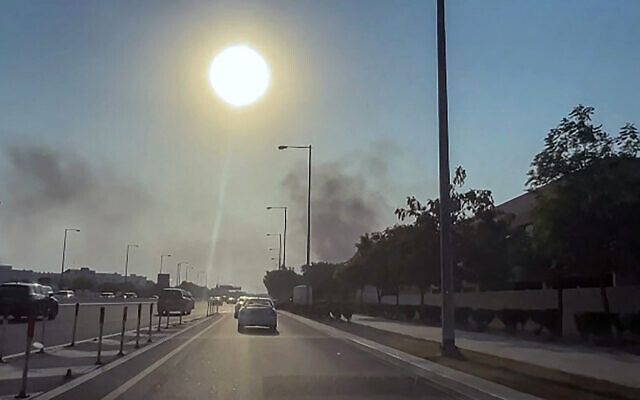 This frame grab taken from an AFPTV footage shows smoke billowing after an Israeli strike in Doha's capital Qatar on September 9, 2025. (Photo by Jacqueline PENNEY / AFPTV / AFP) This frame grab taken from an AFPTV footage shows smoke billowing after an Israeli strike in Doha's capital Qatar on September 9, 2025. (Photo by Jacqueline PENNEY / AFPTV / AFP)