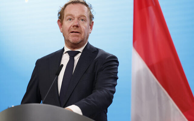 Dutch foreign Minister David van Weel holds a press conference with the German foreign minister in Berlin on September 10, 2025. (Odd Andersen/AFP)/ AFP) Dutch foreign Minister David van Weel holds a press conference with the German foreign minister in Berlin on September 10, 2025. (Odd Andersen/AFP)/ AFP)