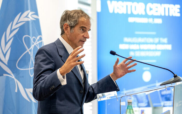 Rafael Grossi, director general of the International Atomic Energy Agency (IAEA), delivers opening remarks during the inauguration of the watchdog's visitor center, in Seibersdorf, outside Vienna, Austria, September 17, 2025. (Joe Klamar / AFP) Rafael Grossi, director general of the International Atomic Energy Agency (IAEA), delivers opening remarks during the inauguration of the watchdog's visitor center, in Seibersdorf, outside Vienna, Austria, September 17, 2025. (Joe Klamar / AFP)