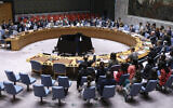 The United Nations Security Council holds a meeting on Iran at UN headquarters on September 19, 2025, in New York. (ANGELA WEISS / AFP)