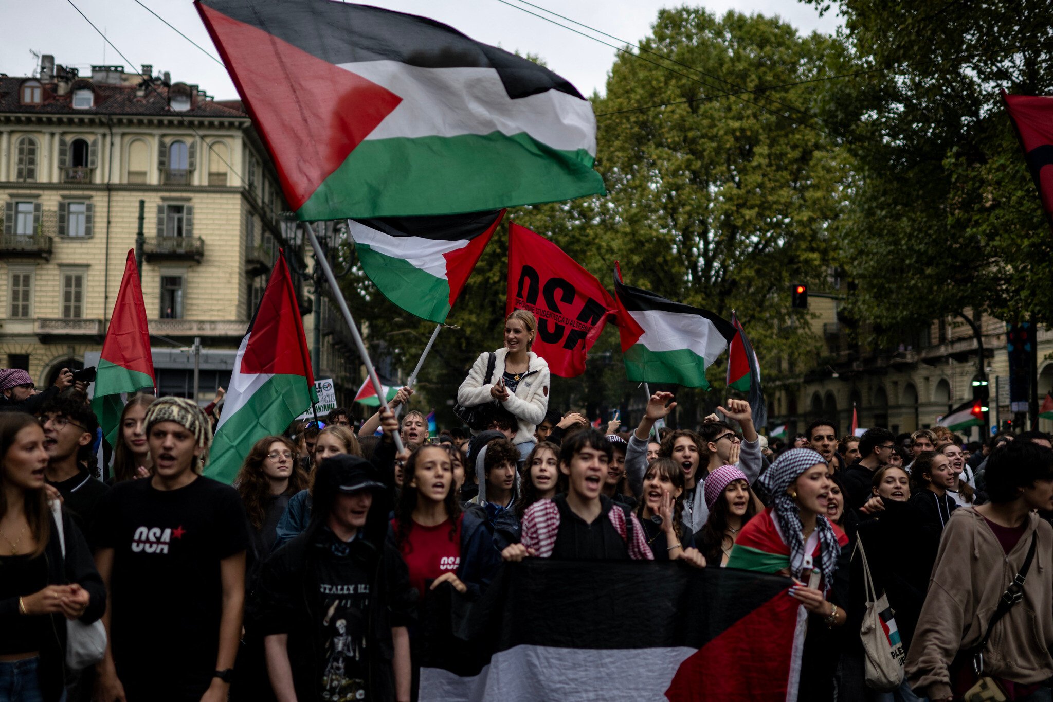 NextImg:Italian roads, ports blocked as anti-Israel protesters try to bring country to ‘standstill’
