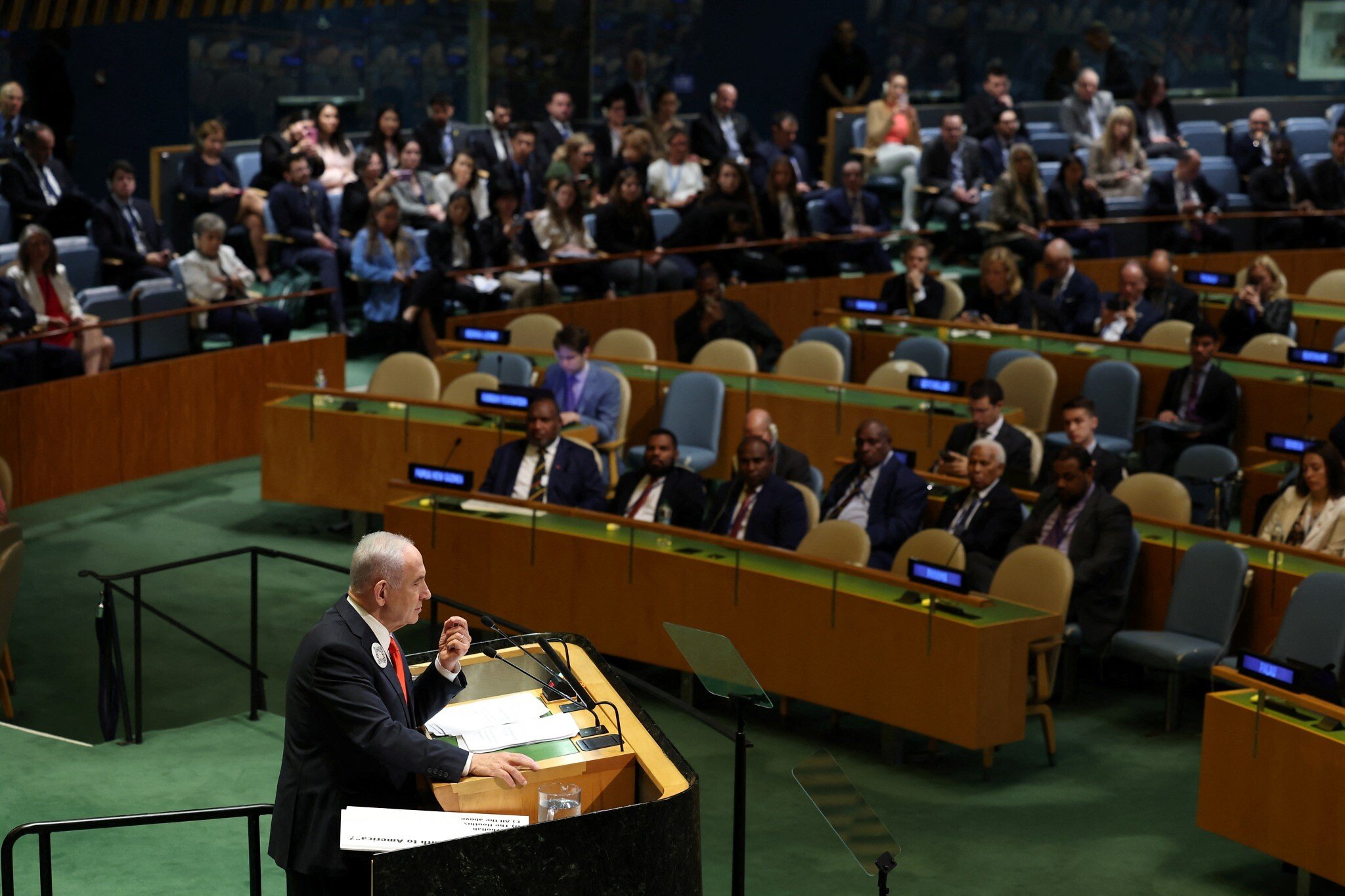 Hamas hails walkout during Netanyahu’s UN speech, says it shows Israel’s ‘isolation’