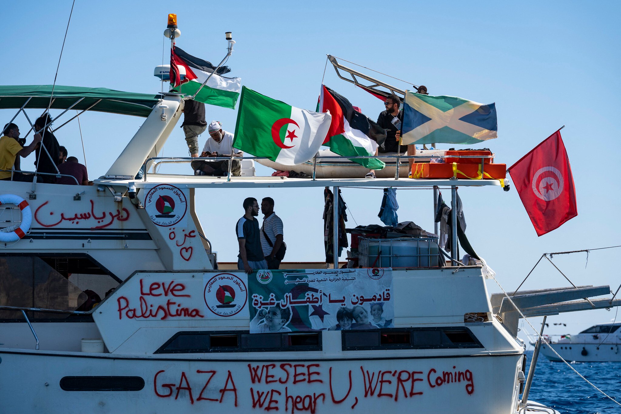Gaza flotilla sails again, hoping to reach enclave later this week