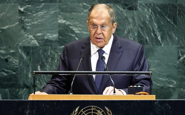 Russian Foreign Minister Sergei Lavrov addresses the United Nations General Assembly at UN headquarters, in New York City, on September 27, 2025. (CHARLY TRIBALLEAU / AFP) Russian Foreign Minister Sergei Lavrov addresses the United Nations General Assembly at UN headquarters, in New York City, on September 27, 2025. (CHARLY TRIBALLEAU / AFP)