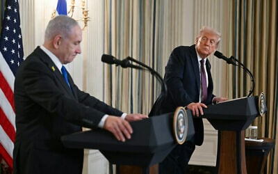 US President Donald Trump and Israeli Prime Minister Benjamin Netanyahu (L) participate in a press conference in the State Dining Room of the White House in Washington, DC on September 29, 2025. (Jim WATSON / AFP) US President Donald Trump and Israeli Prime Minister Benjamin Netanyahu (L) participate in a press conference in the State Dining Room of the White House in Washington, DC on September 29, 2025. (Jim WATSON / AFP)