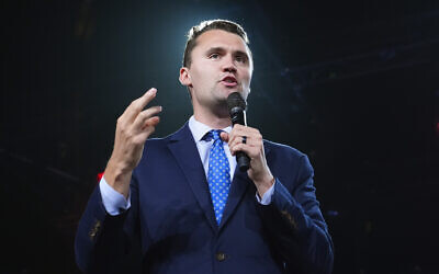 Turning Point USA founder Charlie Kirk speaks at a Turning Point event for Republican US vice presidential nominee JD Vance, September 4, 2024, in Mesa, Arizona. (AP/Ross D. Franklin) Turning Point USA founder Charlie Kirk speaks at a Turning Point event for Republican US vice presidential nominee JD Vance, September 4, 2024, in Mesa, Arizona. (AP/Ross D. Franklin)